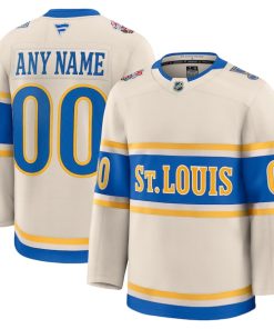 St. Louis Blues  2025 NHL Winter Classic Premium Custom Jersey - Cream