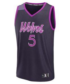 Alternative view of Anthony Edwards Minnesota Timberwolves  Youth 2025/26 City Edition Fast Break Jersey - Purple