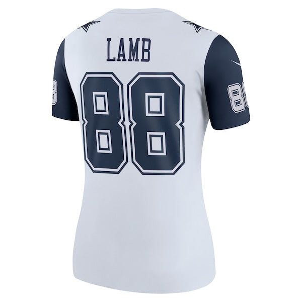 CeeDee Lamb Dallas Cowboys Nike Women's 2nd Alternate Legend Jersey - White - Image 3
