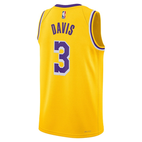 Anthony Davis Los Angeles Lakers Nike Unisex Swingman Jersey - Icon Edition - Gold - Image 3