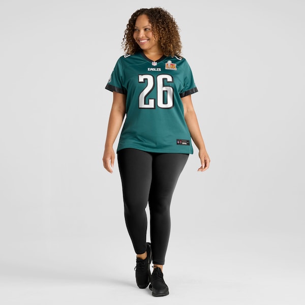 Saquon Barkley Philadelphia Eagles Nike Women's Super Bowl LIX Game Player Jersey - Midnight Green - Image 6