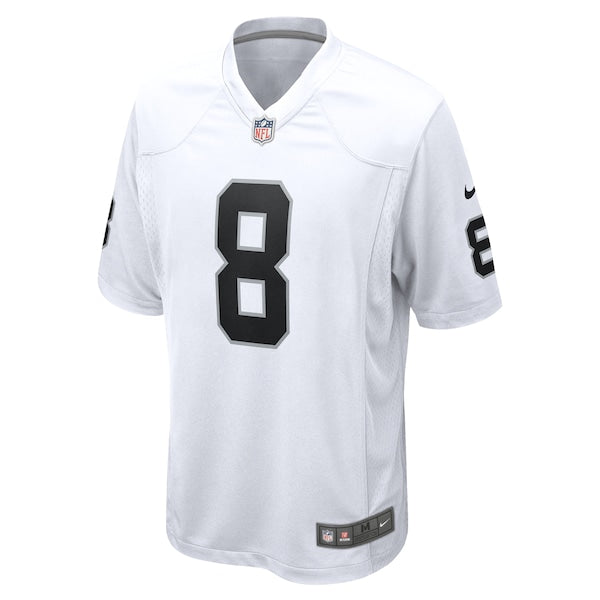 Josh Jacobs Las Vegas Raiders Nike Game Player Jersey - White/Black - Image 3