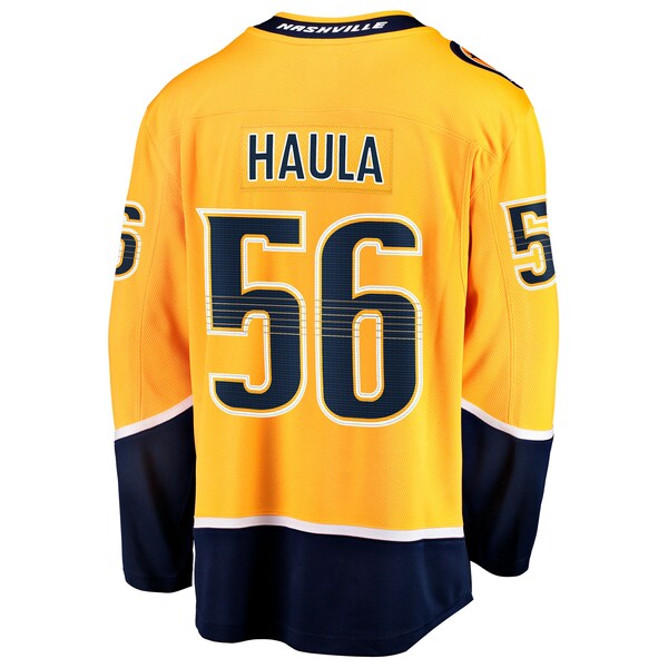 Erik Haula Nashville Predators Home Breakaway Jersey - Gold - Image 3