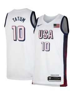 Jayson Tatum #10 USA Men¡¯s National Team USA 2024 OLYMPIC JERSEYS - White