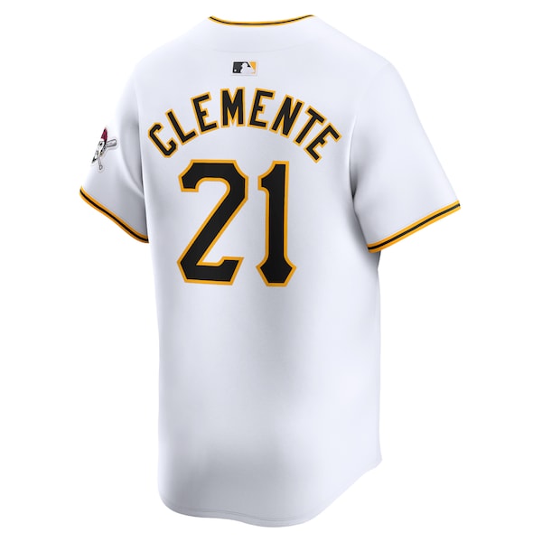 Roberto Clemente Pittsburgh Pirates Nike Home Limited Player Jersey - White - Image 3
