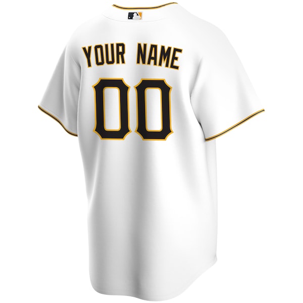 Pittsburgh Pirates Nike Home Replica Custom Jersey - White - Image 3