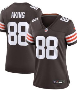 Alternative view of Jordan Akins Cleveland Browns Nike Women's  Game Jersey -  Brown