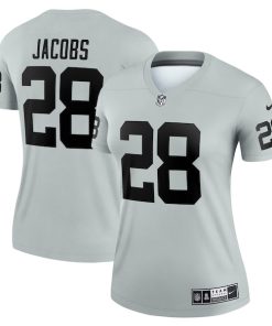 Josh Jacobs Las Vegas Raiders Nike Women's Inverted Legend Jersey - Silver