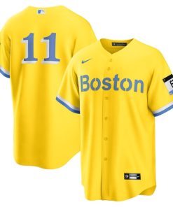 Rafael Devers Boston Red Sox Nike City Connect Replica Player Jersey - Gold/Light Blue