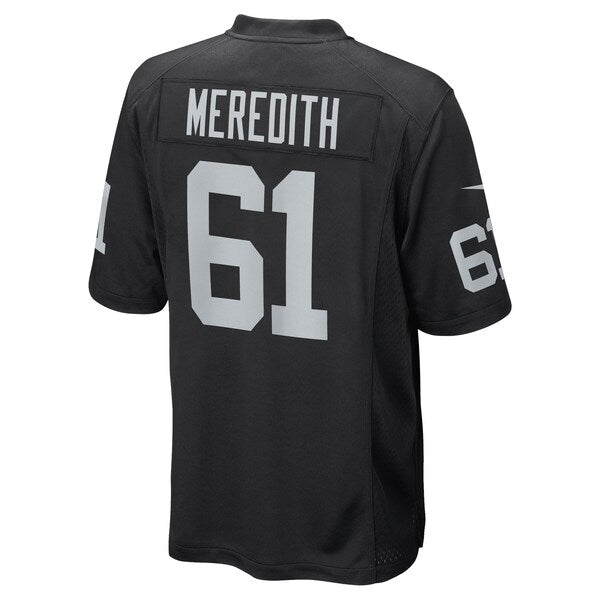 Jordan Meredith Las Vegas Raiders Nike Game Player Jersey - Black - Image 3