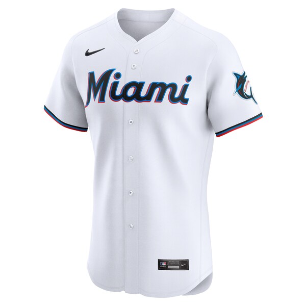 Vidal Brujan Miami Marlins Nike Home Elite Player Jersey - White - Image 2