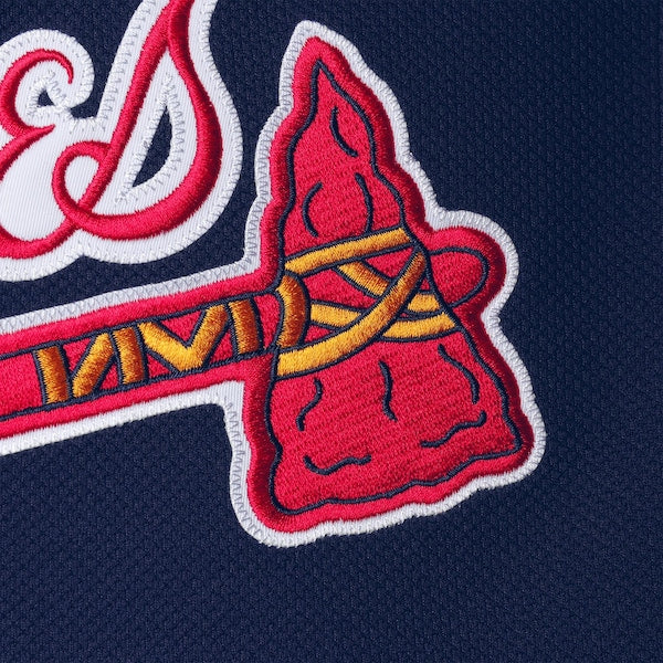 Greg Maddux Atlanta Braves Cooperstown Collection Mesh Batting Practice Button-Up Jersey - Navy - Image 5