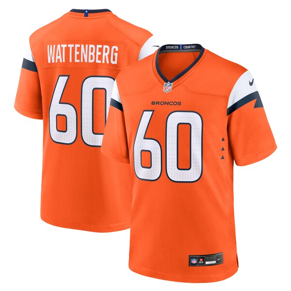 Luke Wattenberg Denver Broncos Nike Team Game Jersey - Orange