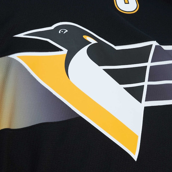 Mario Lemieux Pittsburgh Penguins Captain's Patch 1996/97 Blue Line Player Jersey - Black - Image 4