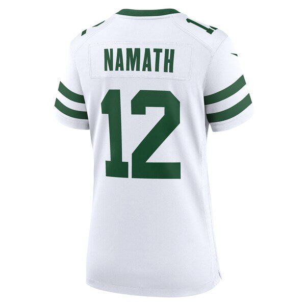 Joe Namath New York Jets Nike Women's Legacy Retired Player Game Jersey - White/Green - Image 4