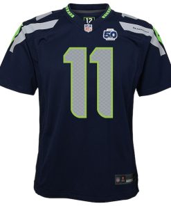 Alternative view of Jaxon Smith-Njigba Seattle Seahawks Nike Youth 50th Season Game Jersey - College Navy