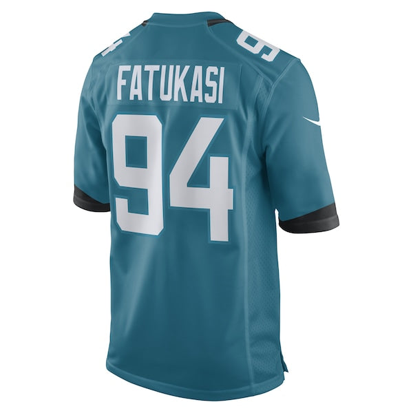 Folorunso Fatukasi Jacksonville Jaguars Nike Game Player Jersey - Teal - Image 3