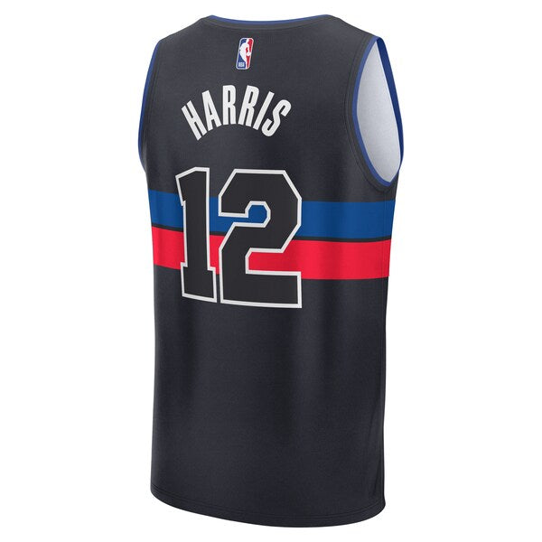 Tobias Harris Detroit Pistons Youth Fast Break Player Jersey - Statement Edition - Black - Image 3