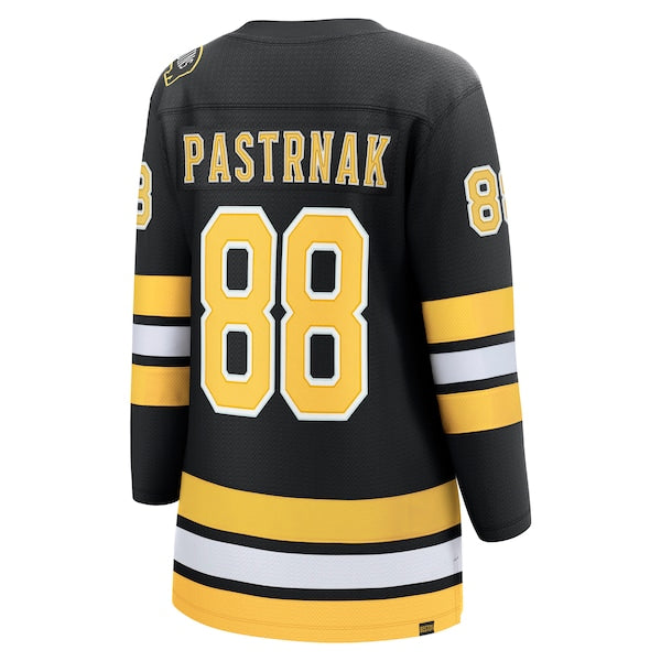 David Pastrnak Boston Bruins Women's Home Breakaway Player Jersey - Black/White - Image 3