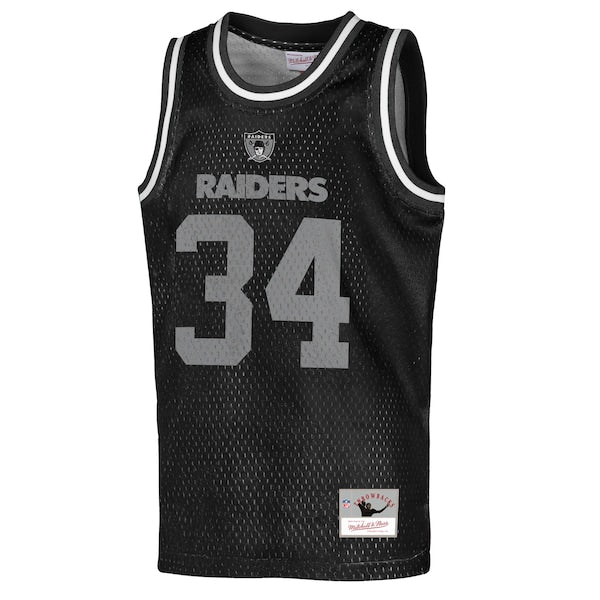 Bo Jackson Las Vegas Raiders Youth Retired Player NFL Basketball Fashion Jersey - Black - Image 2