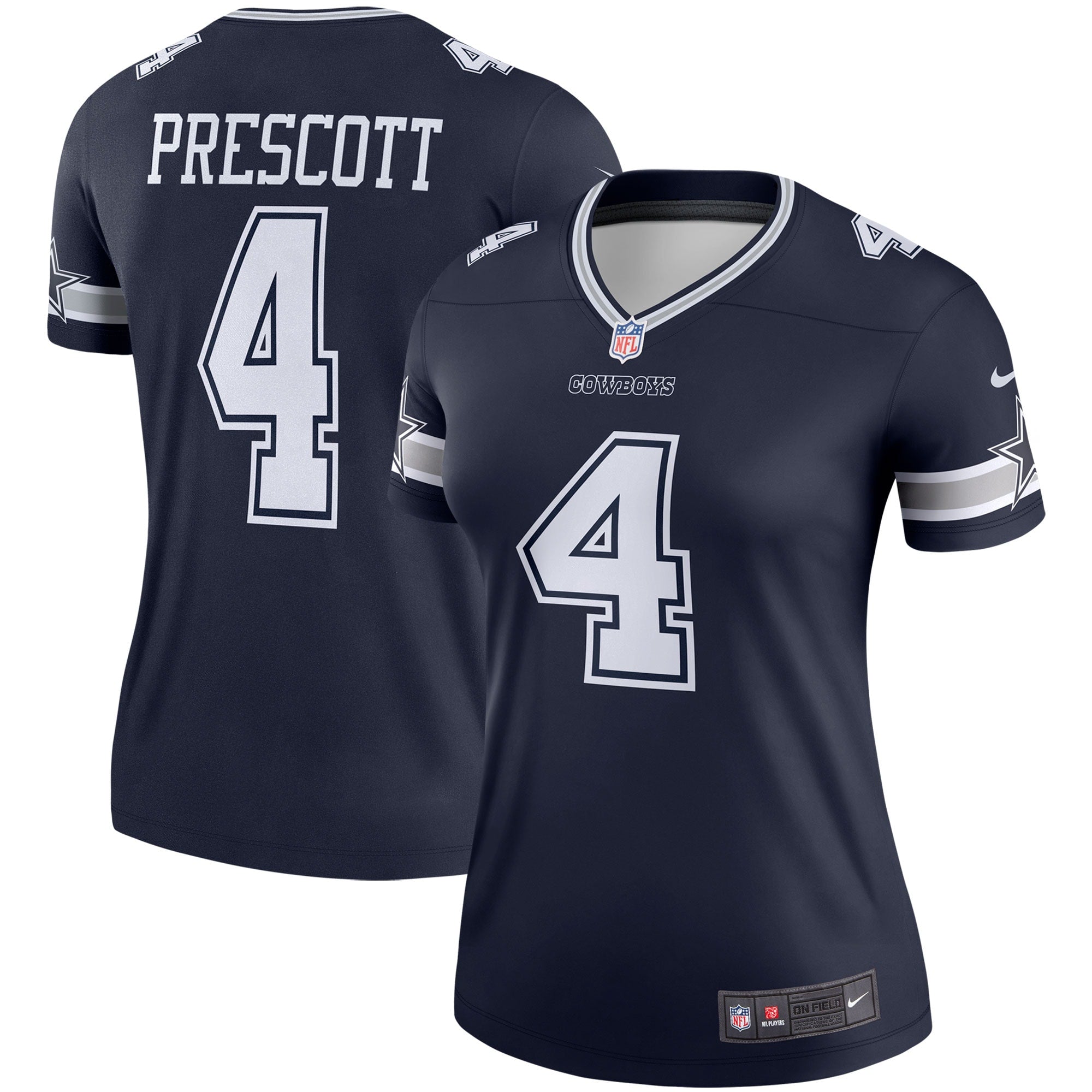 Dak Prescott Dallas Cowboys Nike Women's Color Rush Legend Player Jersey - White/Navy - Image 5