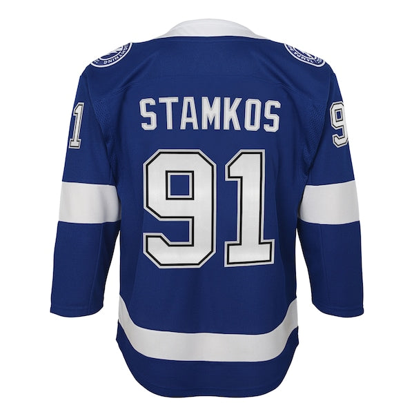 Steven Stamkos Tampa Bay Lightning Youth Home Captain Premier Player Jersey - Blue - Image 3