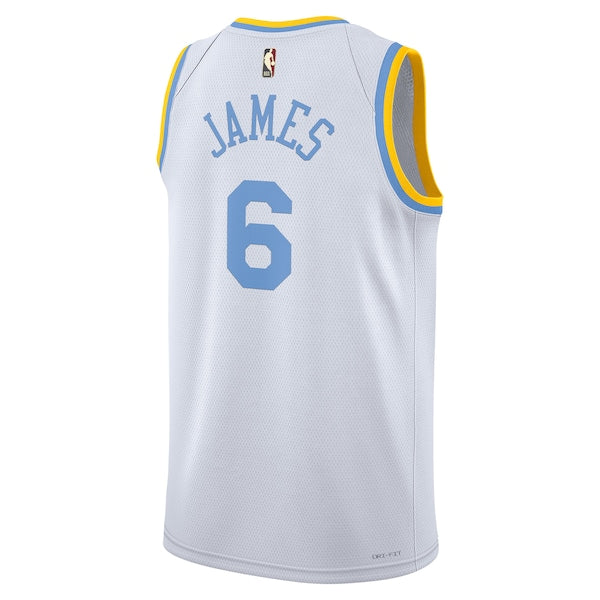 LeBron James Los Angeles Lakers Nike Swingman Jersey - Classic Edition - White - Image 3