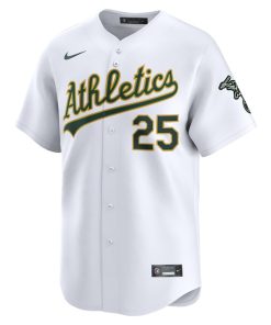 Alternative view of Brent Rooker Athletics Nike Home Limited Player Jersey - White