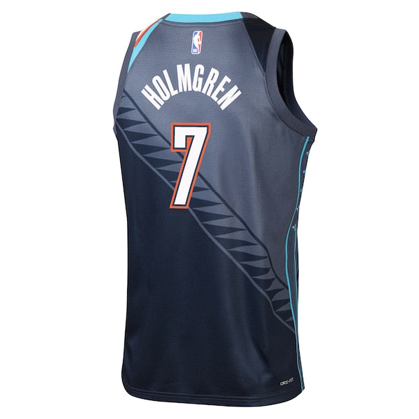 Chet Holmgren Oklahoma City Thunder Nike Youth 2025/26 City Edition Swingman Jersey - Navy - Image 3