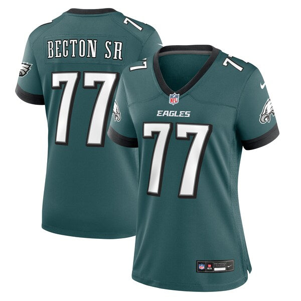 Mekhi Becton Sr.?Philadelphia Eagles Nike Women's Game Jersey - Midnight Green