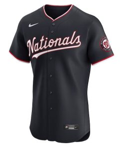 Alternative view of Washington Nationals Nike Alternate  Elite Jersey - Navy