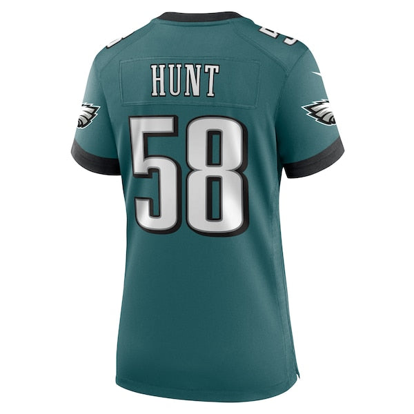 Jalyx Hunt Philadelphia Eagles Nike Women's Team Game Jersey - Midnight Green - Image 3