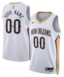 New Orleans Pelicans Nike Unisex Swingman Custom Jersey White - Association Edition