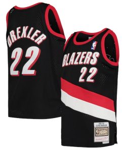 Clyde Drexler Portland Trail Blazers Youth 1991/92 Hardwood Classics Swingman Jersey - Black