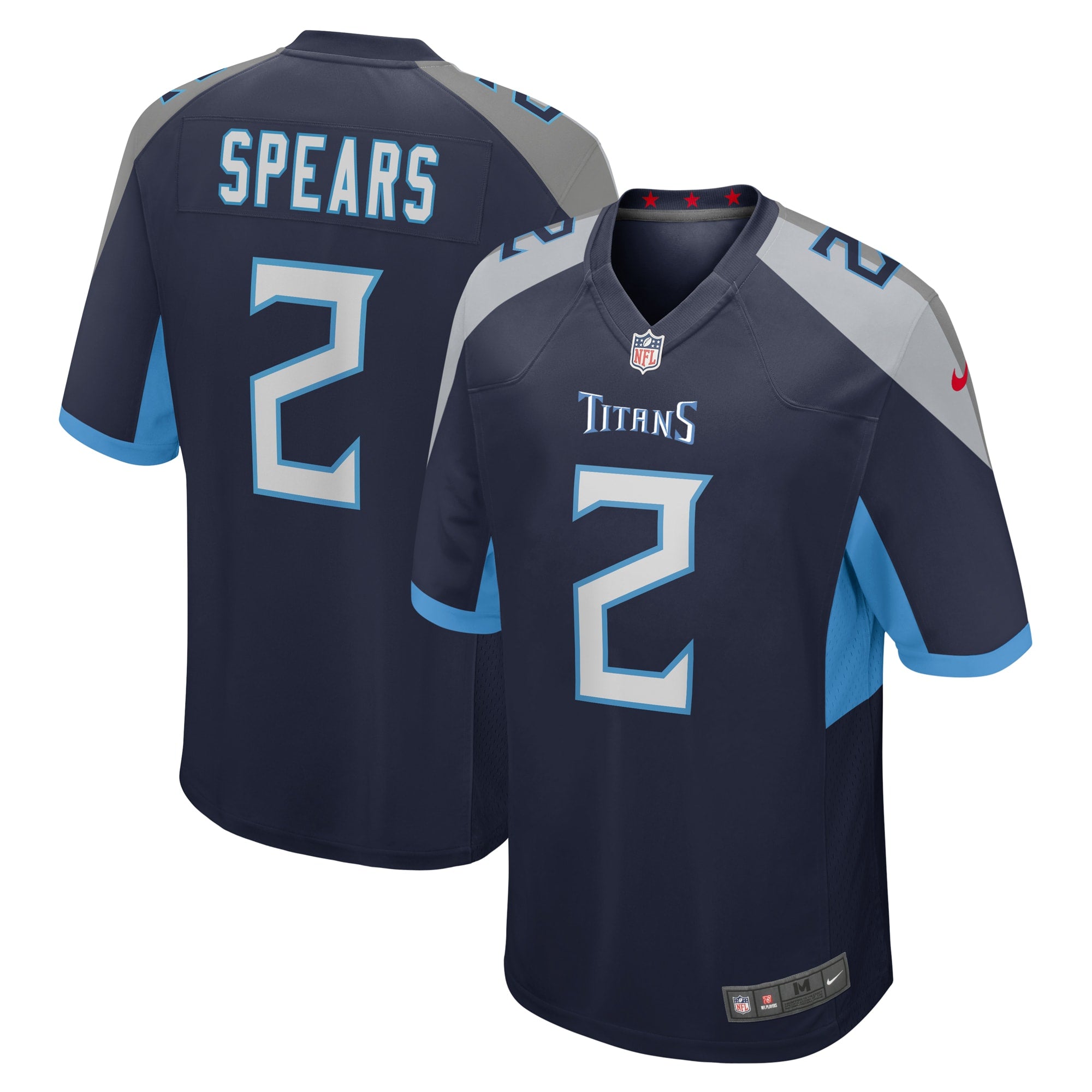 Tyjae Spears Tennessee Titans Nike Team Game Jersey - Light Blue/Navy - Image 6