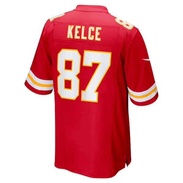 Travis Kelce Kansas City Chiefs Nike Super Bowl LVII Patch Game Jersey - Red - Image 3