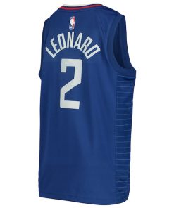 Alternative view of Kawhi Leonard LA Clippers Nike Youth Swingman Jersey - Icon Edition - Royal/White