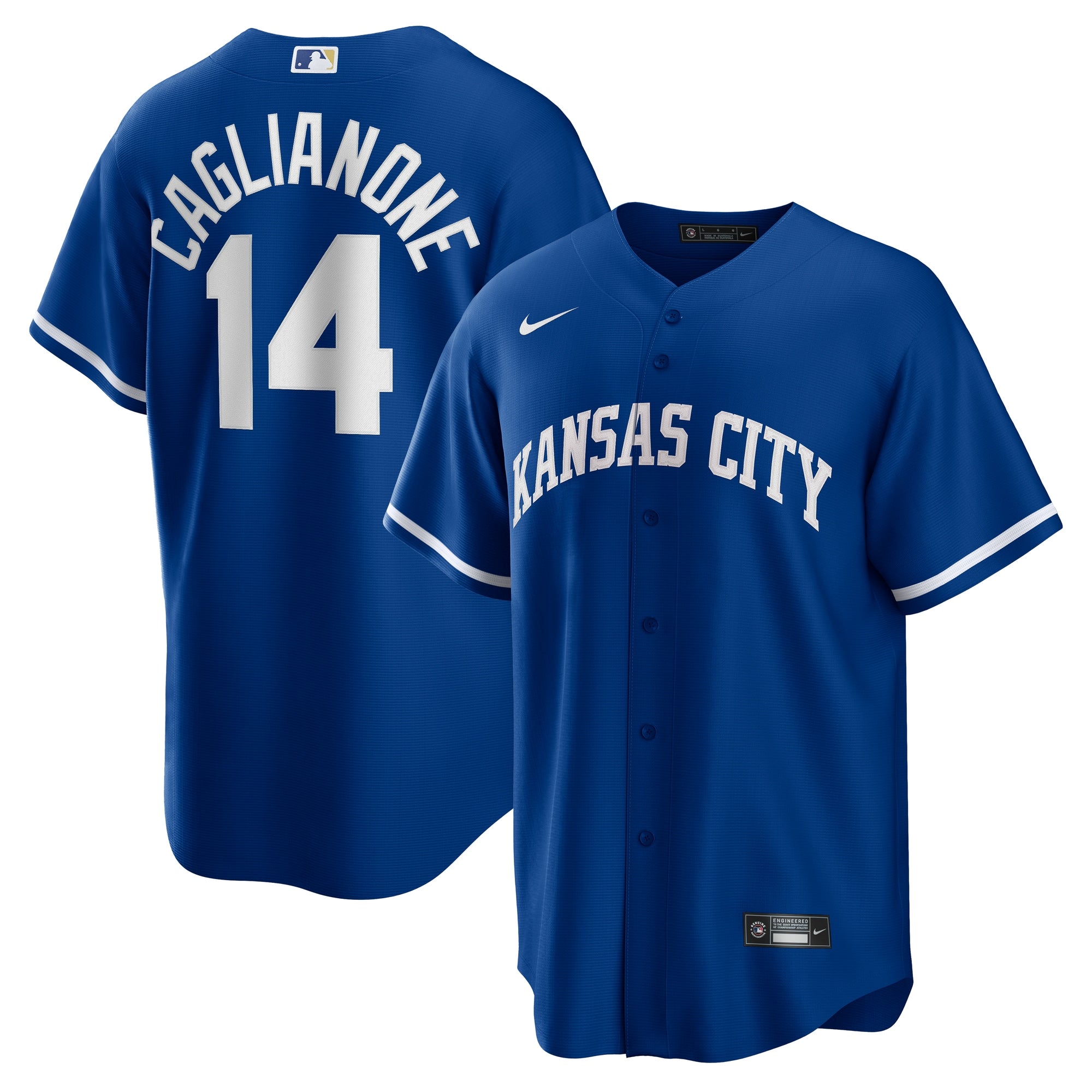 Jac Caglianone Kansas City Royals Nike Home Replica Jersey - White/Royal - Image 6