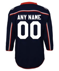 Alternative view of Columbus Blue Jackets Preschool Home Replica Custom Jersey - Navy