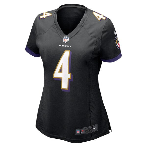 Zay Flowers Baltimore Ravens Nike Women's Team Game Jersey - Black/Purple - Image 3