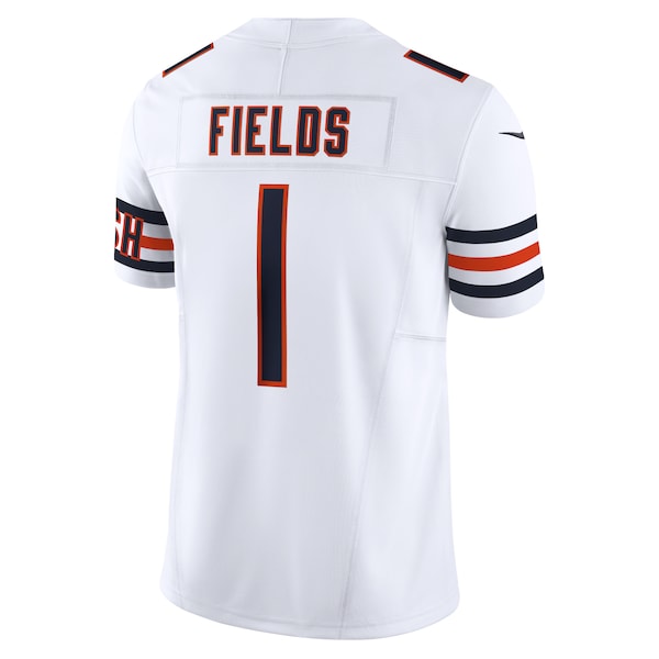 Justin Fields Chicago Bears Nike Vapor F.U.S.E. Limited Jersey - White/Navy/Orange - Image 4