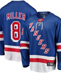 J.T. Miller New York Rangers  Home Breakaway Jersey - Blue