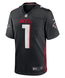 Alternative view of Michael Penix Jr. Atlanta Falcons Nike 2024 NFL Draft First Round Pick Player Game Jersey - Black