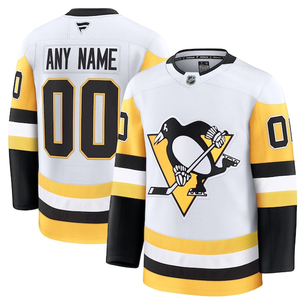 Pittsburgh Penguins Away Premium Custom Jersey - White/Black