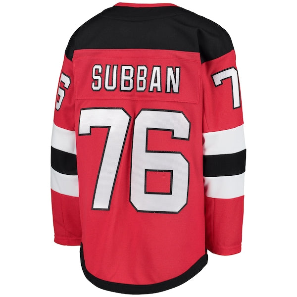 P.K. Subban New Jersey Devils Youth Home Premier Player Jersey - Red - Image 3