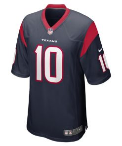 Alternative view of Davis Mills Houston Texans Nike Game Jersey - Navy