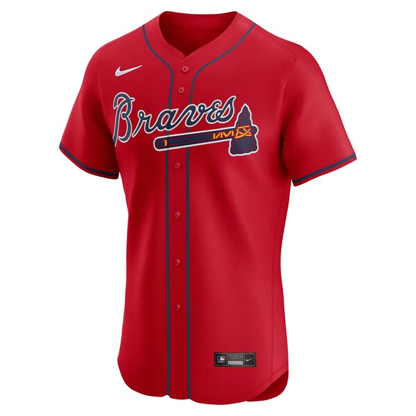 Atlanta Braves Nike Alternate Elite Jersey - Red - Image 3