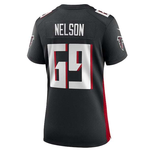 Jack Nelson Atlanta Falcons Nike Women's Team Game Jersey - Black - Image 3