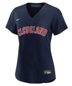 Alternative view of Cleveland Guardians Nike Women's Alternate Official Replica Jersey - Navy