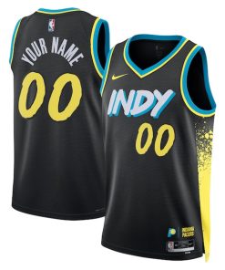 Indiana Pacers Nike Unisex 2023/24 Custom Swingman Jersey - Black - City Edition
